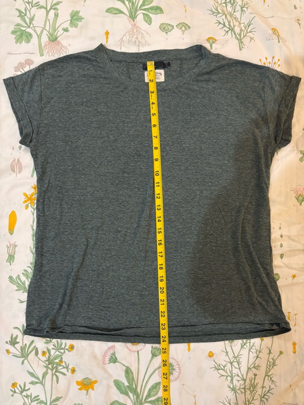 Heather Forest Green Prana Cozy Up t-shirt - Picture 7 of 7